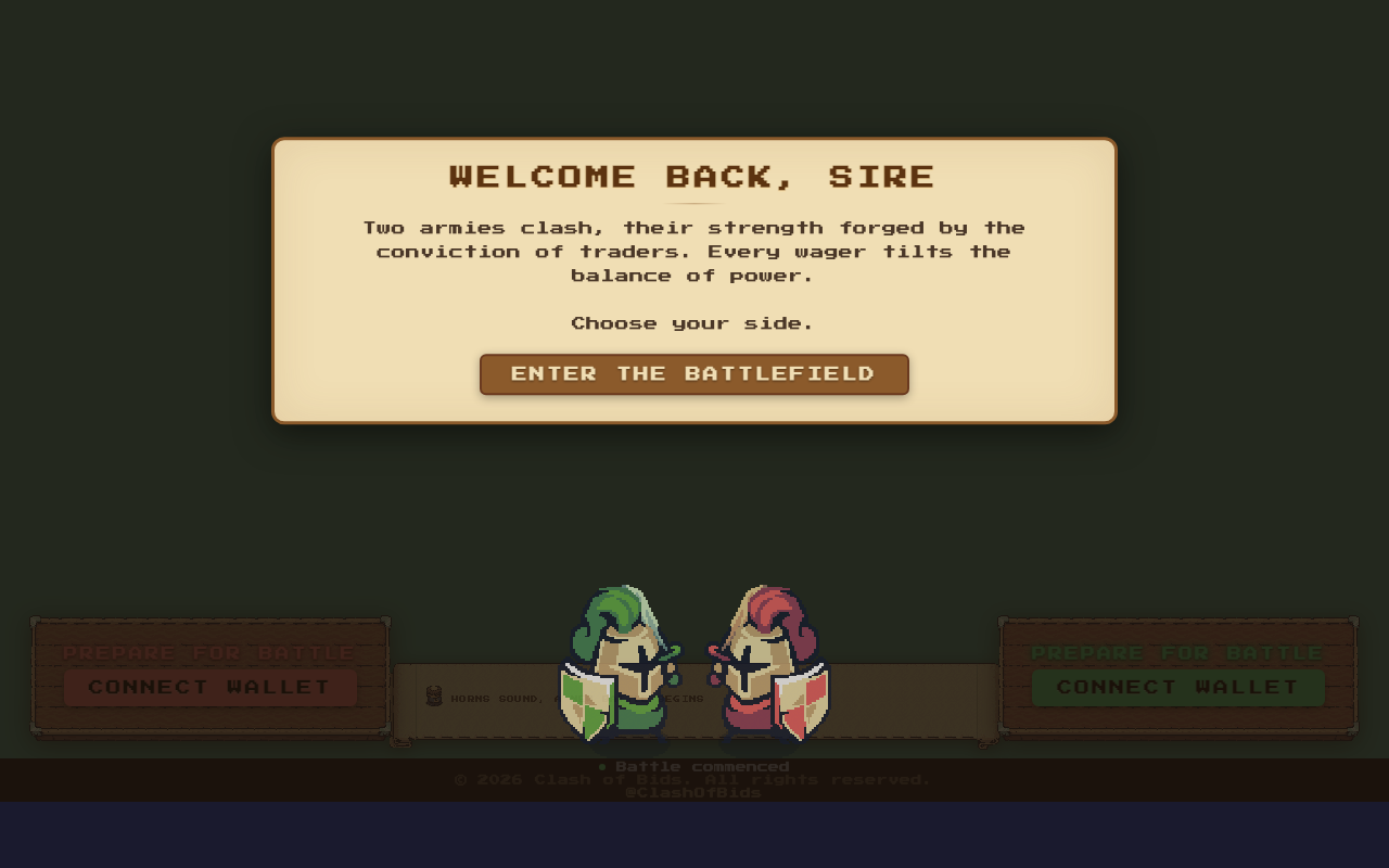 ClashOfBids homepage screenshot — Polymarket Sports