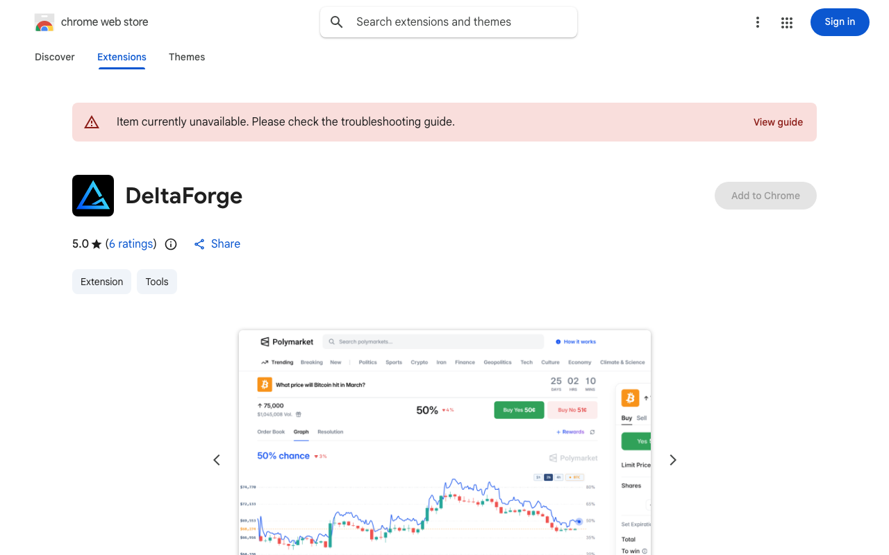 deltaforge homepage screenshot — Polymarket Analytics