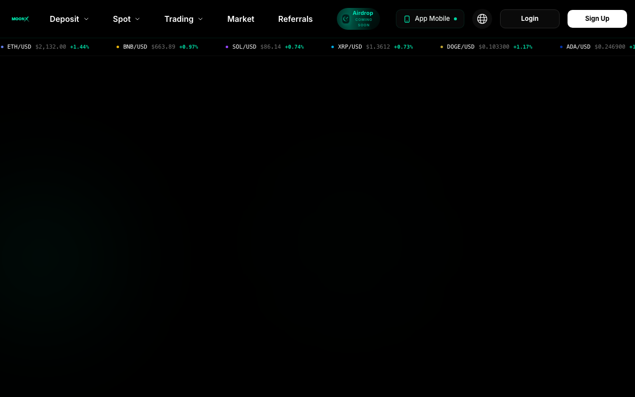 moonx homepage screenshot — Polymarket Exchange