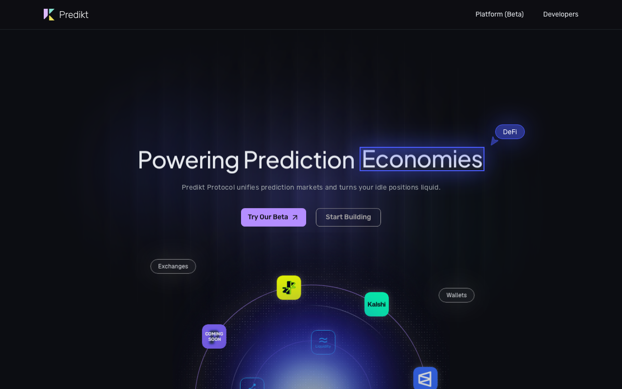 Predikt.gg homepage screenshot — Polymarket Analytics