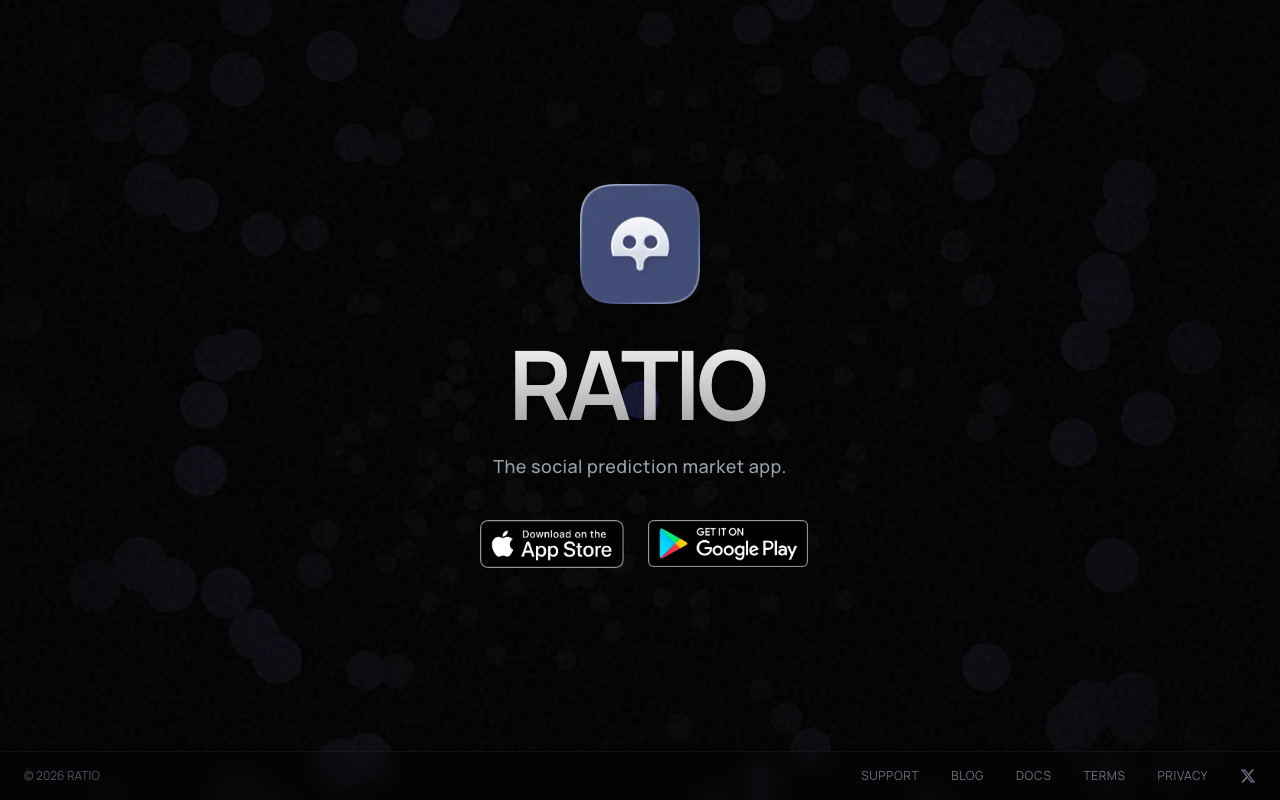 Ratio.you homepage screenshot — Polymarket Analytics