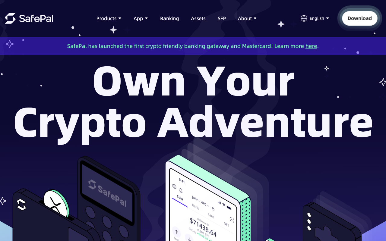 SafePal homepage screenshot — Polymarket Wallet