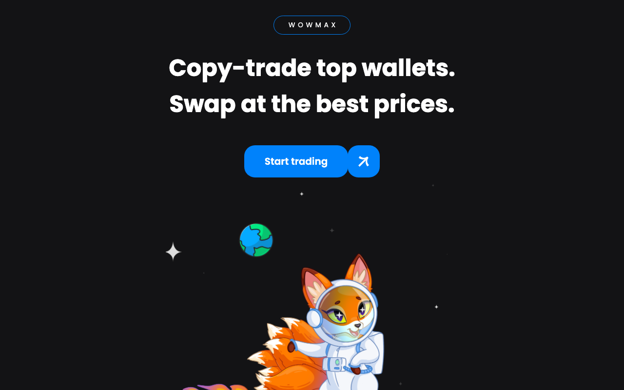WOWMAX homepage screenshot — Polymarket Exchange